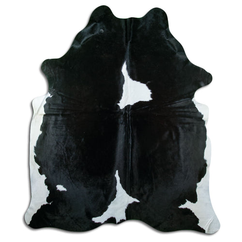 Peau de vache noire et blanche XXL