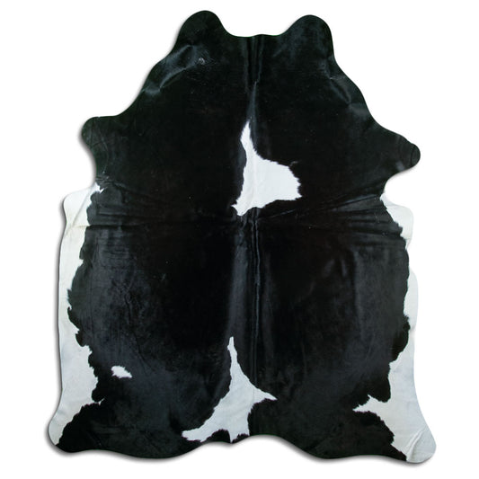 Peau de vache noire et blanche XXL