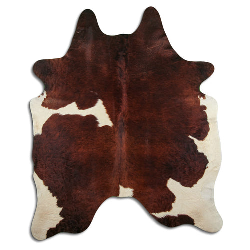 Peau de vache marron et blanche XXL
