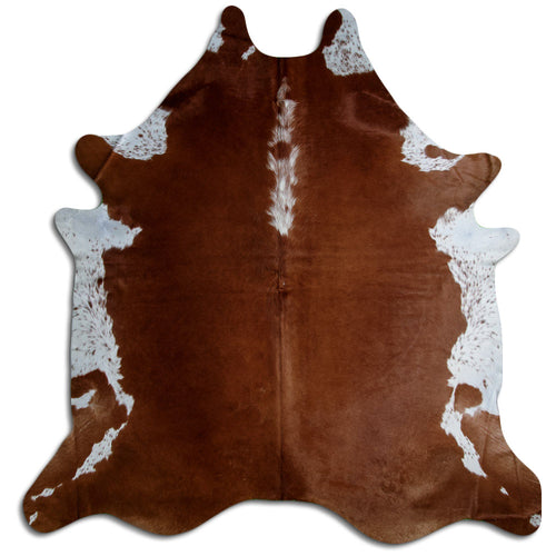 Peau de vache marron et blanche XXL