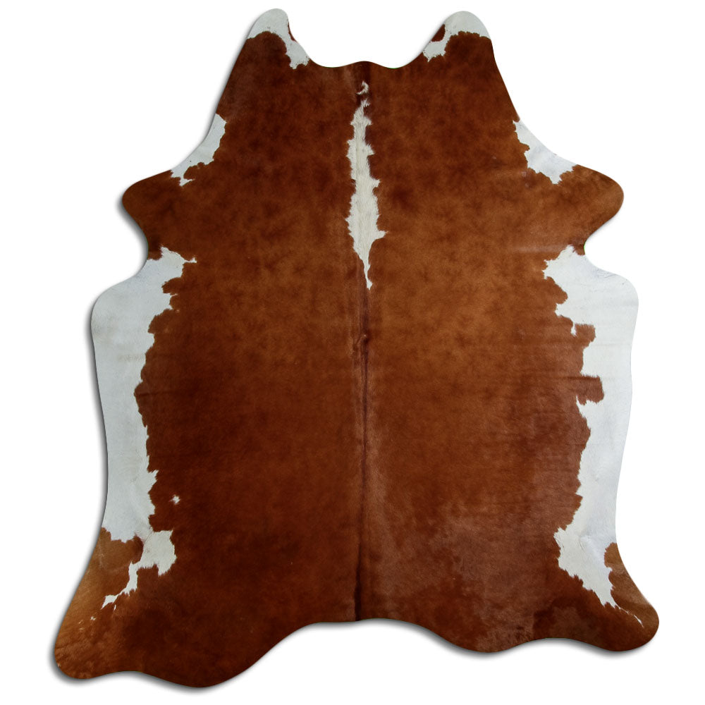 Peau de vache marron et blanche XXL