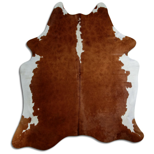 Peau de vache marron et blanche XXL