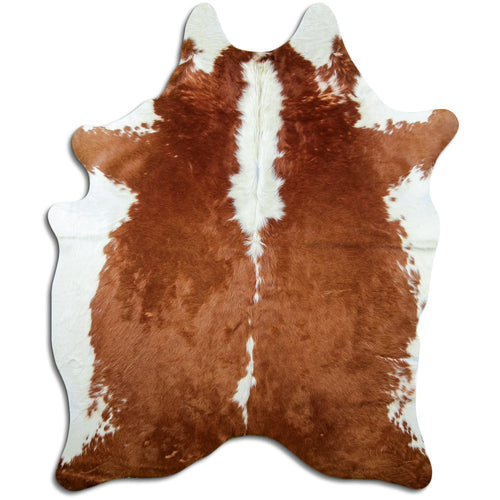 Peau de vache marron et blanche XXL