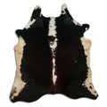 Peau de vache marron et blanche XL