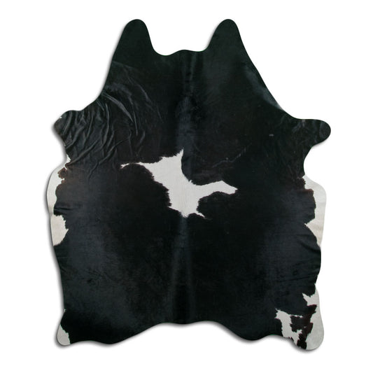Peau de vache noire et blanche XXL