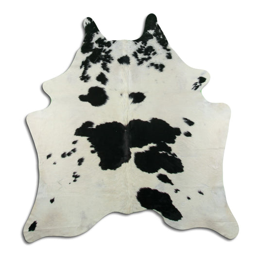 Peau de vache noire et blanche L