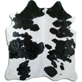 Peau de vache noire et blanche L