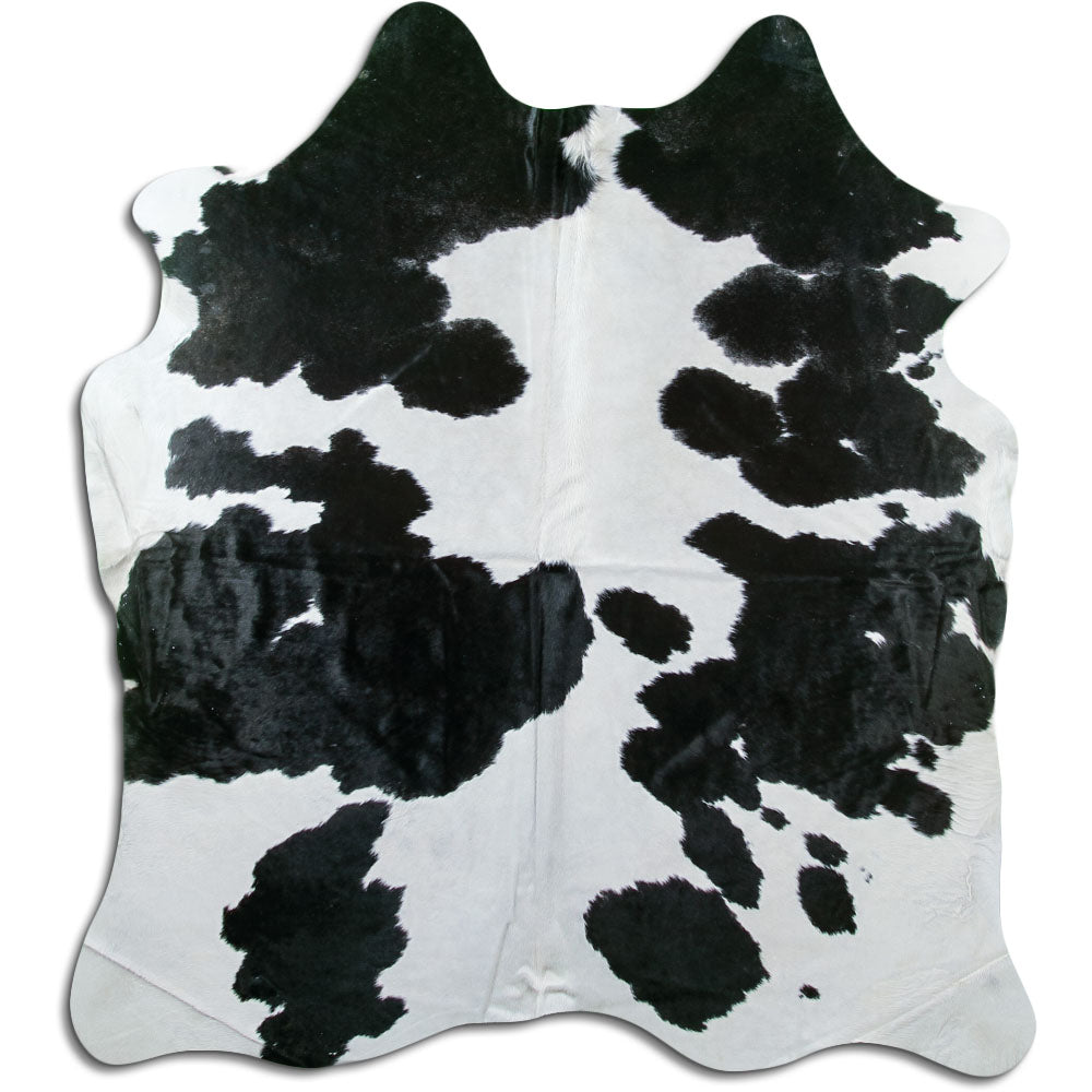 Peau de vache noire et blanche L