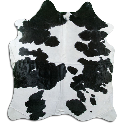 Peau de vache noire et blanche L