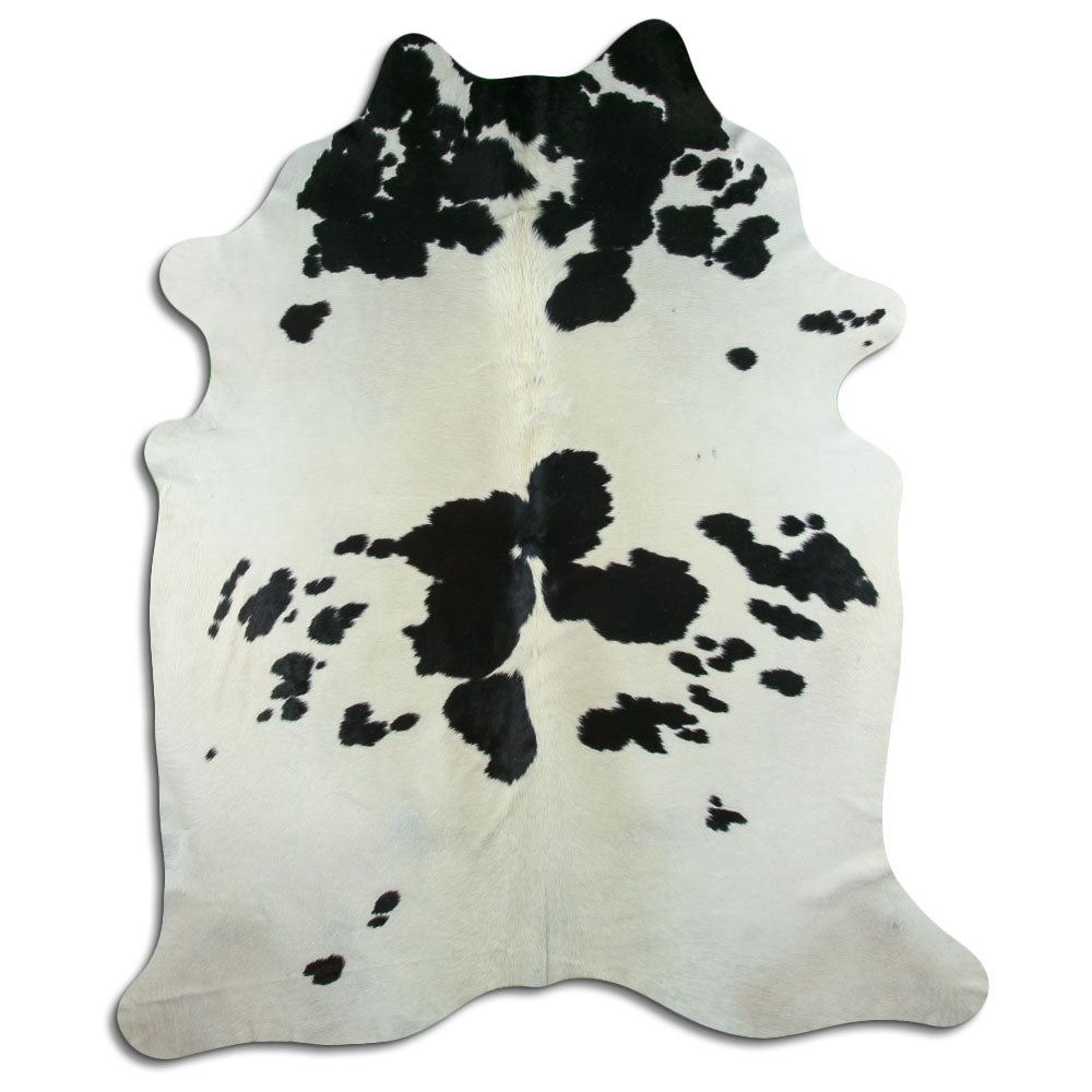 Peau de vache noire et blanche XXXL