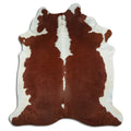 Peau de vache marron et blanche L
