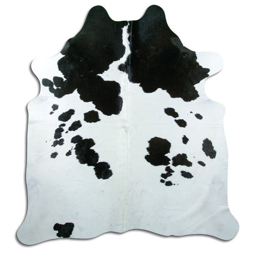 Peau de vache noire et blanche XXL