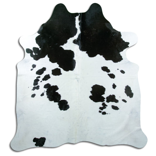 Peau de vache noire et blanche XXL
