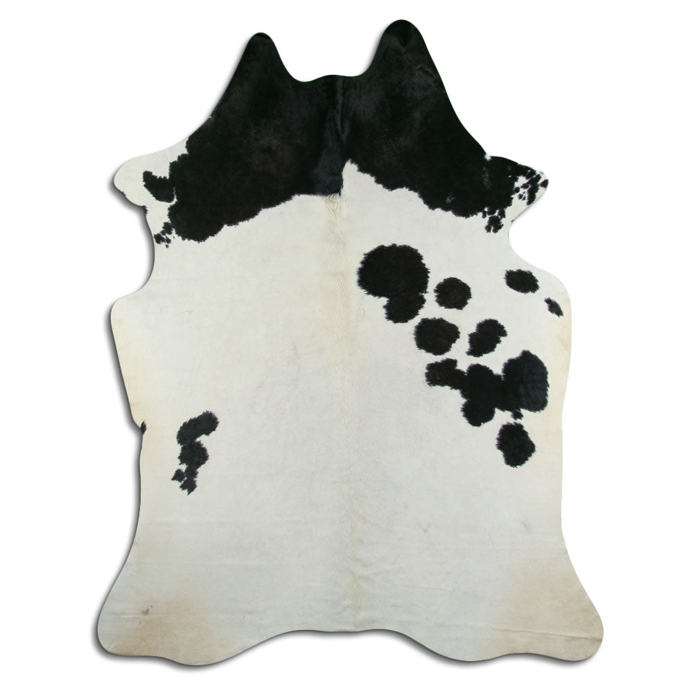 Peau de vache noire et blanche XXL