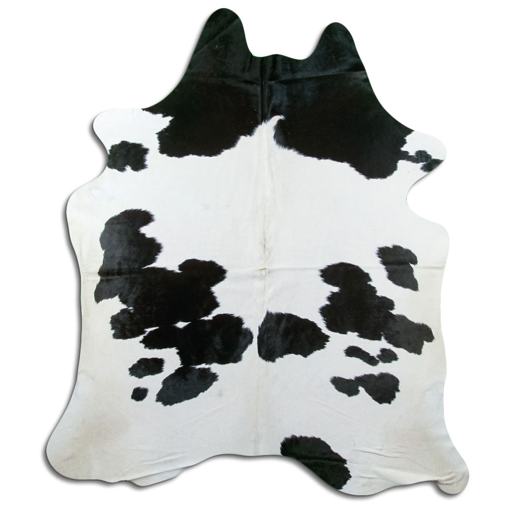 Peau de vache noire et blanche XXL