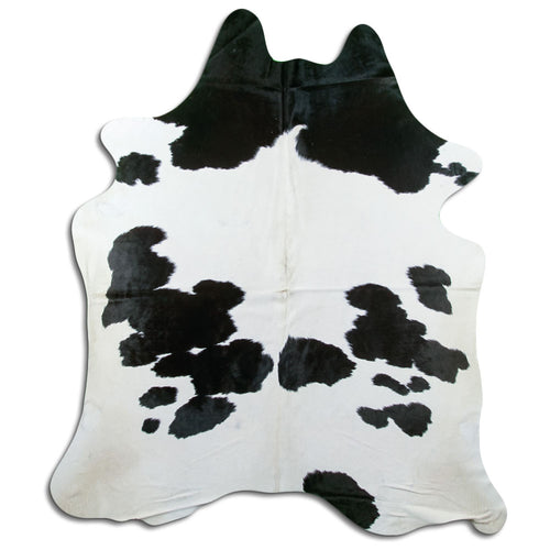 Peau de vache noire et blanche XXL