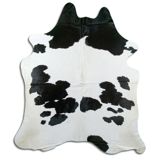 Peau de vache noire et blanche XXL