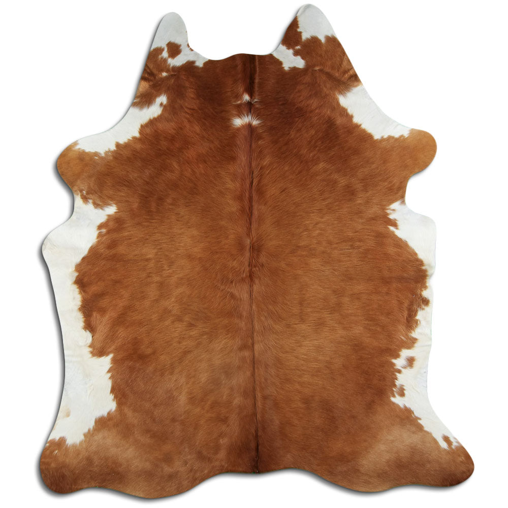 Peau de vache marron et blanche XL