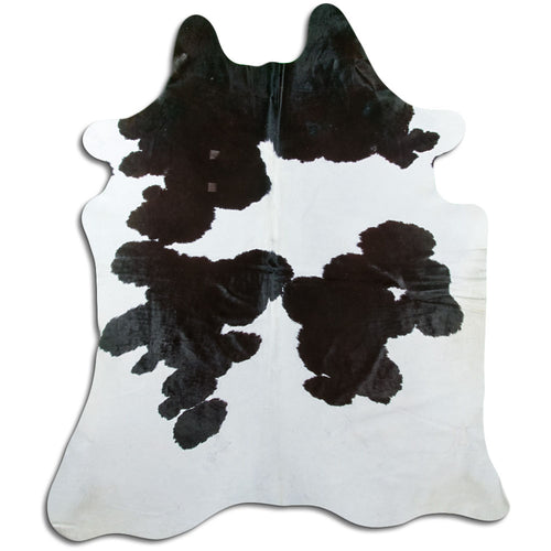 Peau de vache noire et blanche XXL
