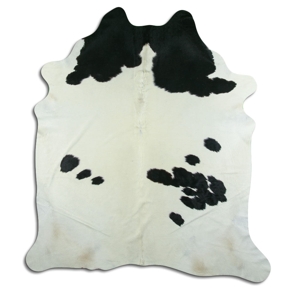 Peau de vache noire et blanche XXL