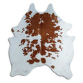 Peau de vache marron et blanche XXL