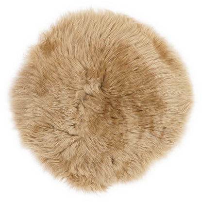 Galette de chaise en peau de mouton, Camel