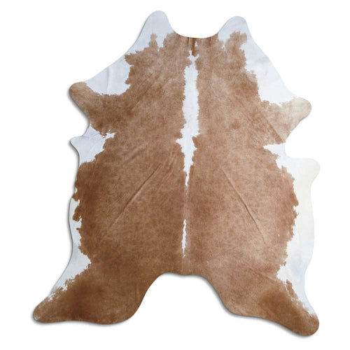 Peau de vache marron et blanche XL