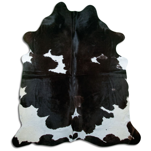 Peau de vache noire et blanche XXL