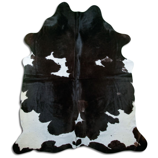 Peau de vache noire et blanche XXL