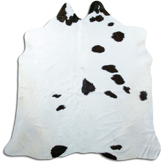 Peau de vache noire et blanche XL