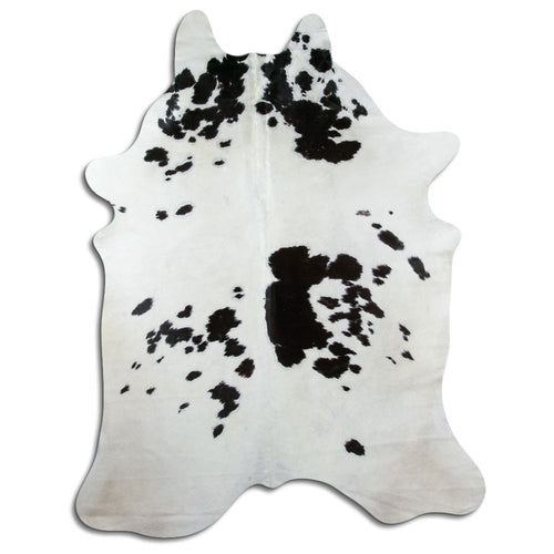 Peau de vache noire et blanche XXL