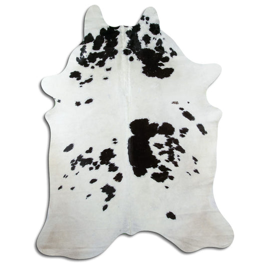 Peau de vache noire et blanche XXL