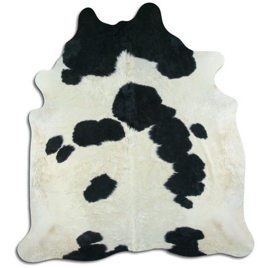 Peau de vache noire et blanche XXL