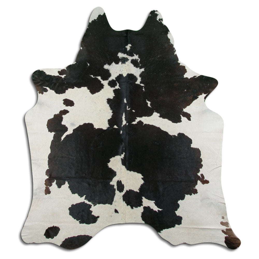 Peau de vache noire et blanche L