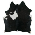 Peau de vache noire et blanche L