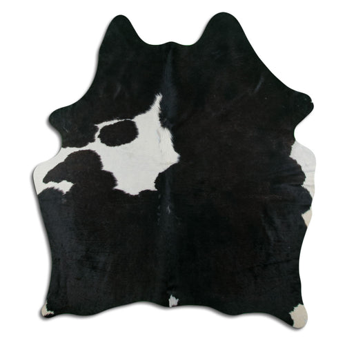 Peau de vache noire et blanche L