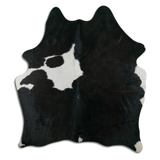 Peau de vache noire et blanche L