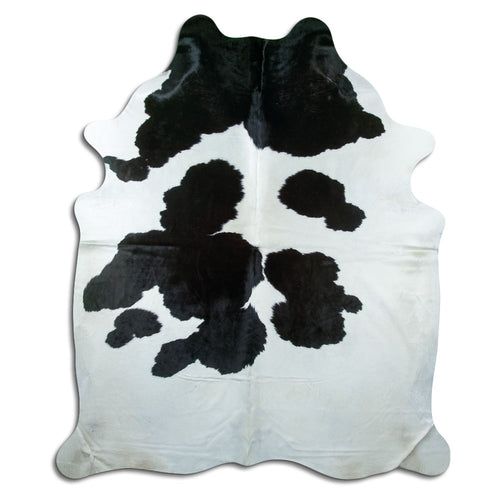 Peau de vache noire et blanche XXL