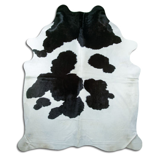 Peau de vache noire et blanche XXL