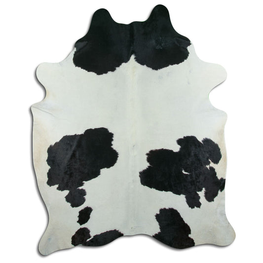 Peau de vache noire et blanche XXL