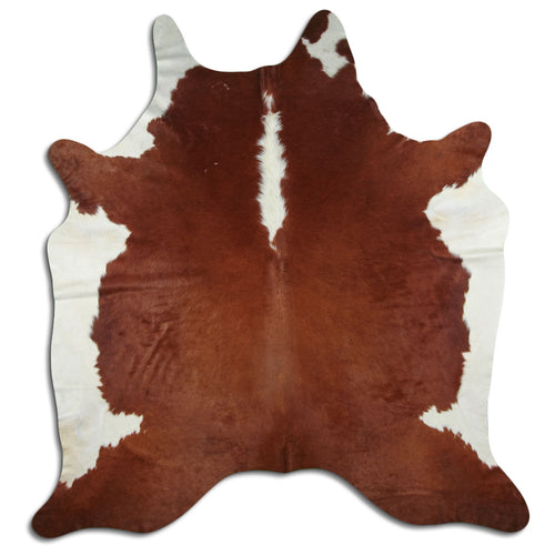 Peau de vache marron et blanche XXL