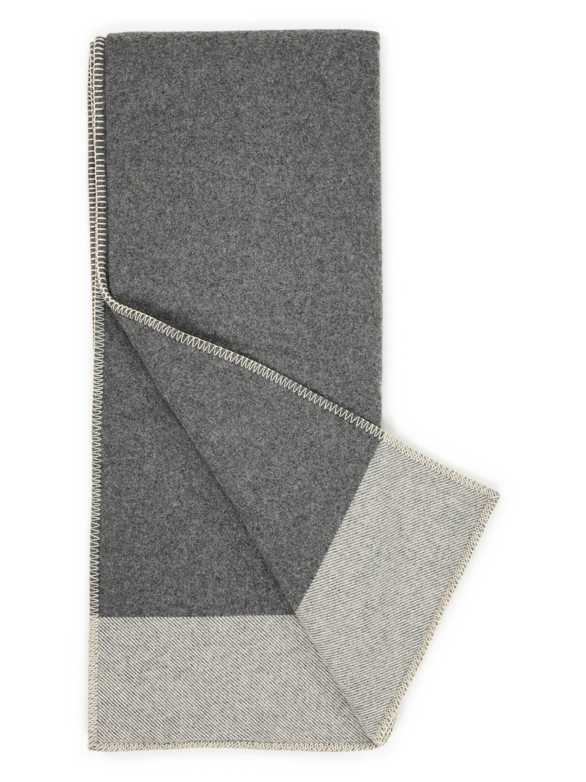 Couverture « Hytte », Gris foncé, déplié