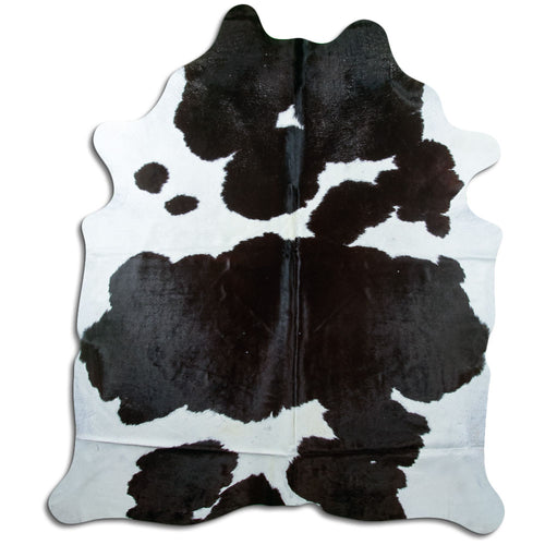 Peau de vache noire et blanche XXL