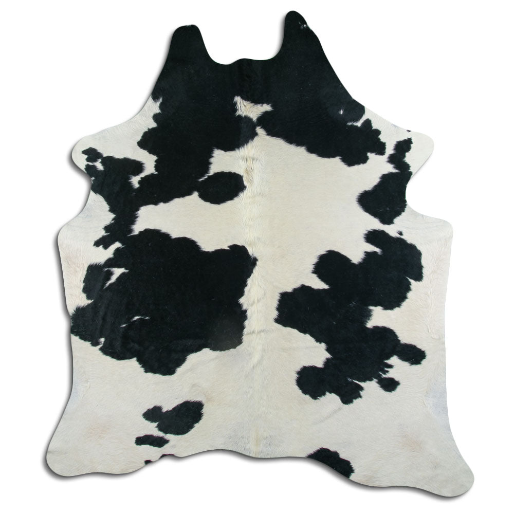 Peau de vache noire et blanche XXL