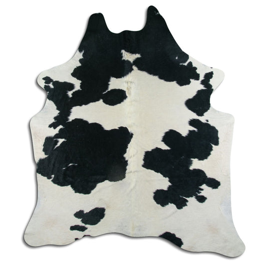 Peau de vache noire et blanche XXL