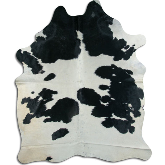 Peau de vache noire et blanche XXL
