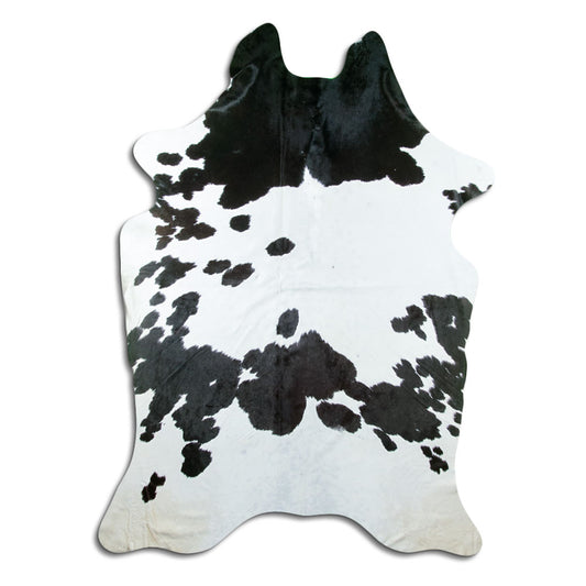 Peau de vache noire et blanche XXL
