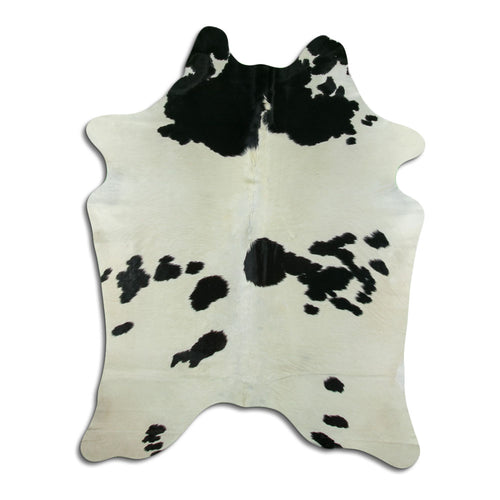 Peau de vache noire et blanche XL
