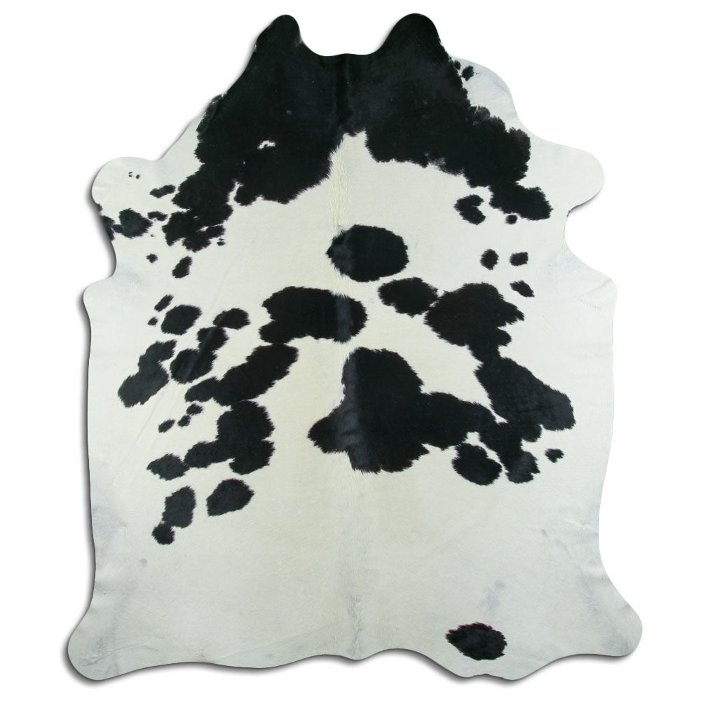 Peau de vache noire et blanche XXL