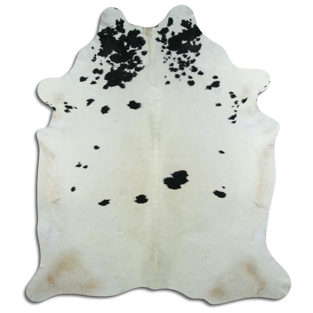 Peau de vache noire et blanche XXL